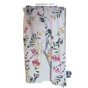 NWOT  Floral Print Capri Leggings, Casual Elastic Waist Slim Leggings XXL